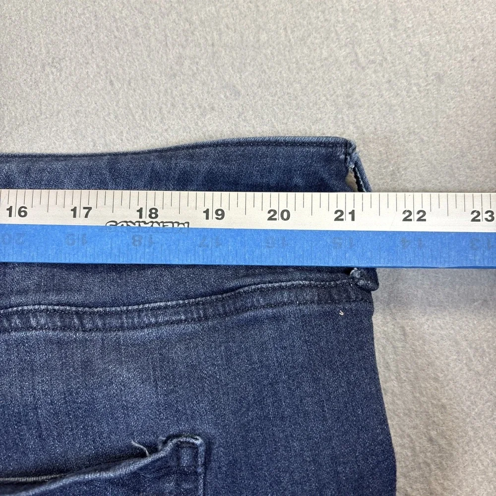NYDJ Capris Size 24 Blue Demin With Lift And Tuck Technology. Stretchy‎ Raw Hem